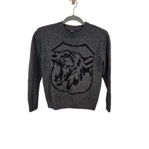Gap Kids Boys Gray Lion Graphic Sweater Size‎ Medium